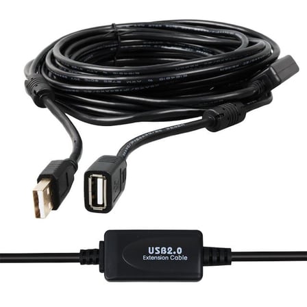 hediyelik PM-11955 10 Metre USB-A 2.0 Dişi Erkek Uzatma Kablosu Siyah
