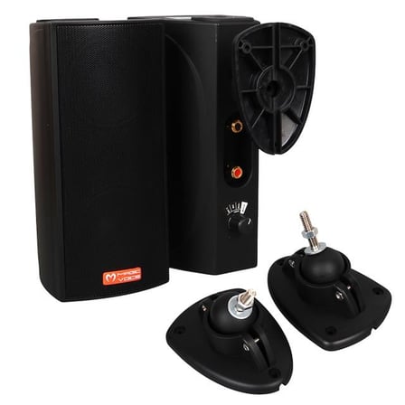 hediyelik MagicVoice MV-19 2x7.5 CM 40 Watt Komütatörlü Hat Trafolu Siyah Sütun Hoparlör (2’li Takım)