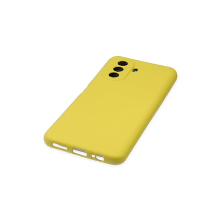 hediyelik Huawei Nova Y70 Kılıf Nano İçi Kadife Silikon - Sarı