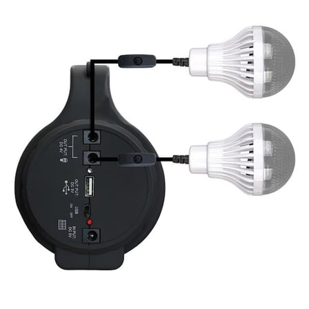 Hediyelik 10 Watt 22 Smd Ledli Solar Panelli 3 Ampullu Usb Mp3 Radyo Destekli Solar Fener Yj 1908Tsyk