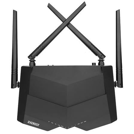 hediyelik Everest SG-V1200 AC1200 Dualband Wi-Fi Gigabit VDSL2/ADSL2 4*5dbi Antenli Kablosuz Modem Router