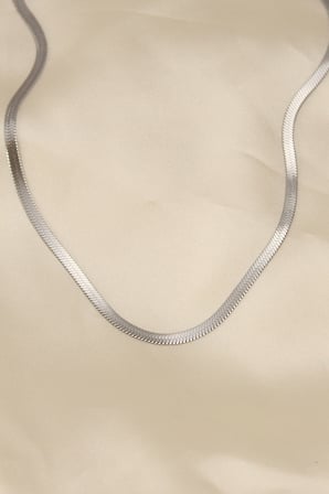 hediyelik 316L Çelik Silver Renk 45 cm İtalyan Zincir Model Kadın Kolye