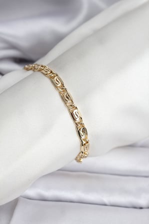 hediyelik 14K Gold Renk Kaplama Zincir Model CM Kadın Bileklik