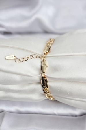 hediyelik 14K Gold Renk Kaplama Zincir Model CM Kadın Bileklik