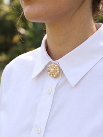 hediyelik Vintage Model Gold Renk Düğme veya Manşet Broşu
