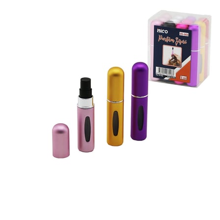 hediyelik 12 Adet Mini=cep - Çanta Boy Boş Sprey Parfüm Şişesi 5ML Renkli Pls. Seviye Pencereli