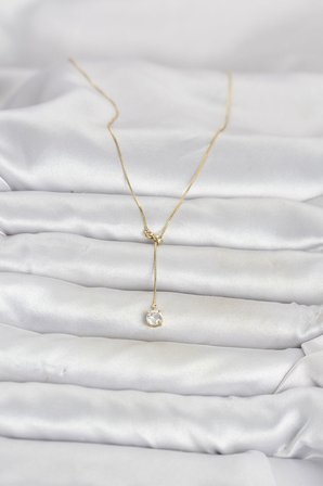 hediyelik Pirinç Gold Renk Asansörlü Model Kadın Kolye