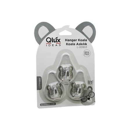 hediyelik 3PCS Koala Askı Şeffaf Askı Yapışkanlı Montaj