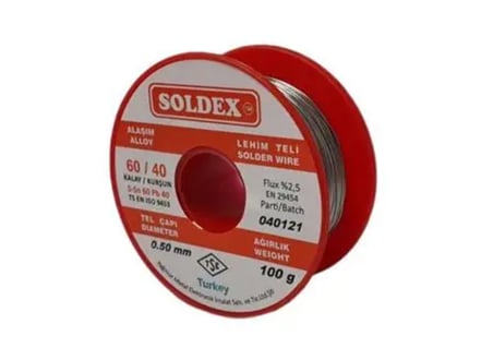 hediyelik 60/40 Lehim Teli 100 gr 0,50 mm (Sn:60 / Pb:40)