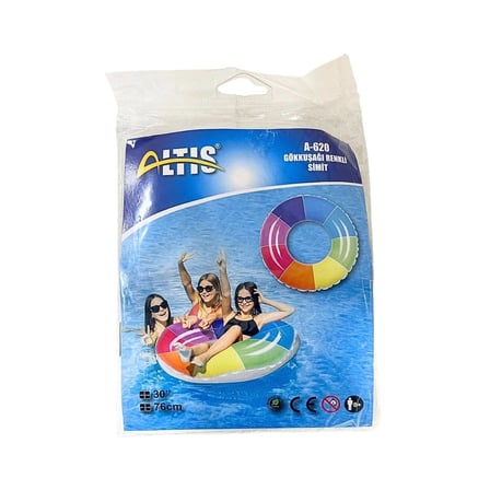 hediyelik Gökkuşağı Renkli Simit 76 cm