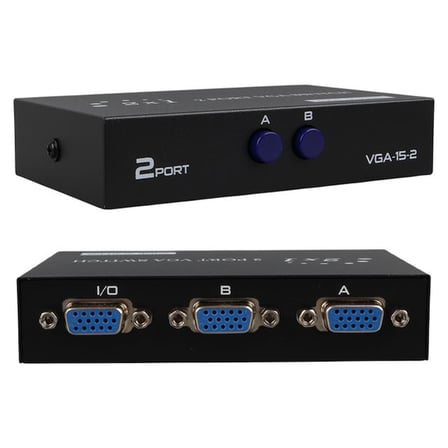 hediyelik PM-4263 2 Port Giriş 1 Çıkış Manuel VGA Splitter Toplayıcı Switch (2 PC 1 Ekran)
