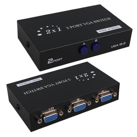 hediyelik PM-4263 2 Port Giriş 1 Çıkış Manuel VGA Splitter Toplayıcı Switch (2 PC 1 Ekran)