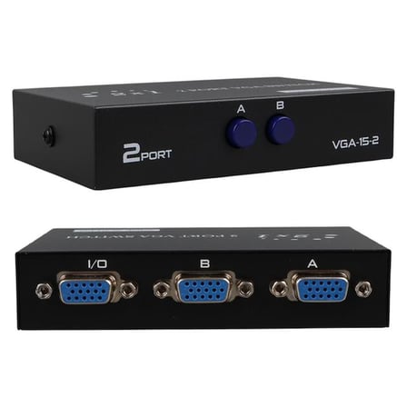 hediyelik PM-4263 2 Port Giriş 1 Çıkış Manuel VGA Splitter Toplayıcı Switch (2 PC 1 Ekran)