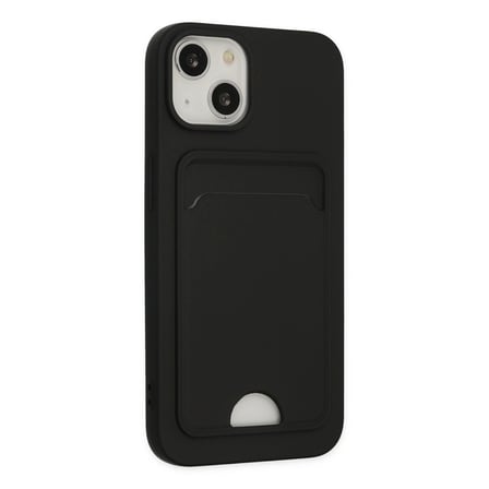 hediyelik Apple İphone 14 Plus Kılıf Kelvin Kartvizitli Silikon - Siyah