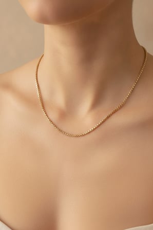 hediyelik 14K Gold Renk Kaplama Zincir Model CM Kadın Kolye