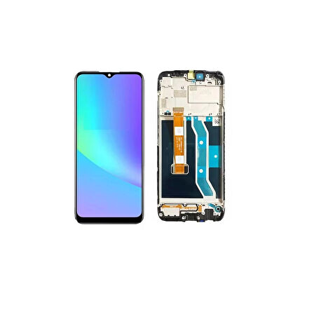 Oppo Realme C25S ile Uyumlu Lcd Ekran Dokunmatik Çıtalı Rmx3195