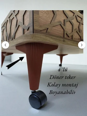 Tekerlekli Sehpa Masa Ayağı, Akıllı Sehpa Ayağı, Sihirli Sehpa Ayağı4 Adet 360 Derece 20 Cm