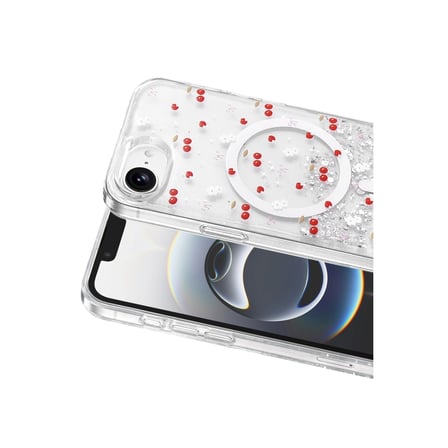 Onegif Apple İphone 17e Misk Simli Magsafe Kapak - Desen 5