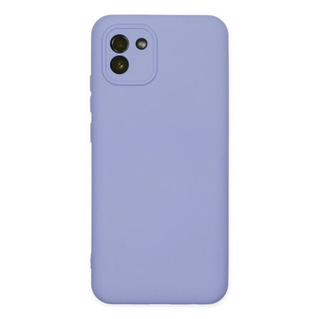 Samsung Galaxy A03 Kılıf Nano İçi Kadife Silikon - Lila