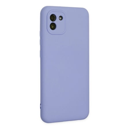 Samsung Galaxy A03 Kılıf Nano İçi Kadife Silikon - Lila