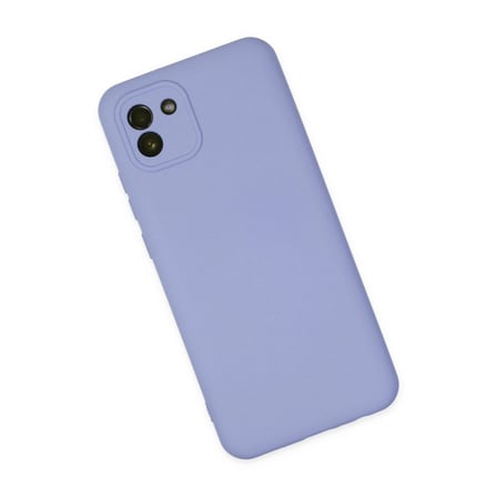 Samsung Galaxy A03 Kılıf Nano İçi Kadife Silikon - Lila