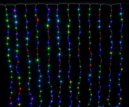 Perde Led  240 Ledli 8 Fonksiyonlu Dekor Lambası Rgb