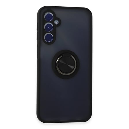 Samsung Galaxy M34 5g Kılıf Montreal Yüzüklü Silikon Kapak - Siyah