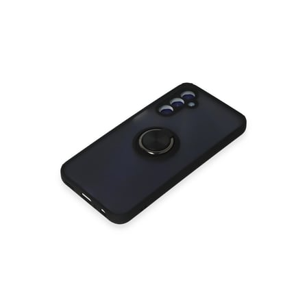 Samsung Galaxy M34 5g Kılıf Montreal Yüzüklü Silikon Kapak - Siyah