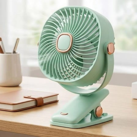 3 Kademeli Mandallı Masaüstü Fan – 360° Tam Tur Dönebilen Oynar Başlıklı Duvara Monte Edilebilen Mini Fan ZB113