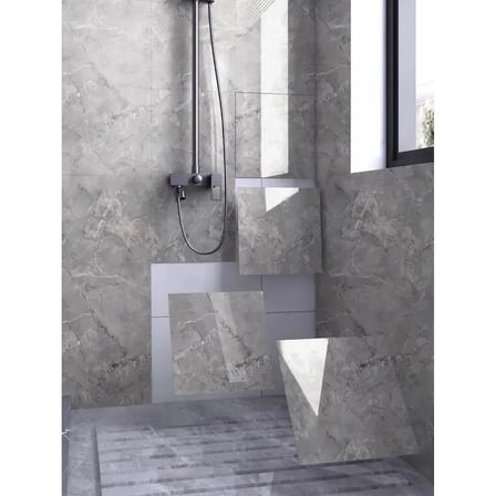 Gri Mermer Desen Duvar Sticker (30*30)