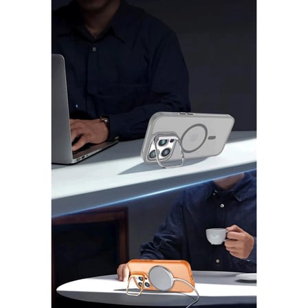 Joko Apple İphone 16 Flet Lens Magsafe Kapak - Turuncu