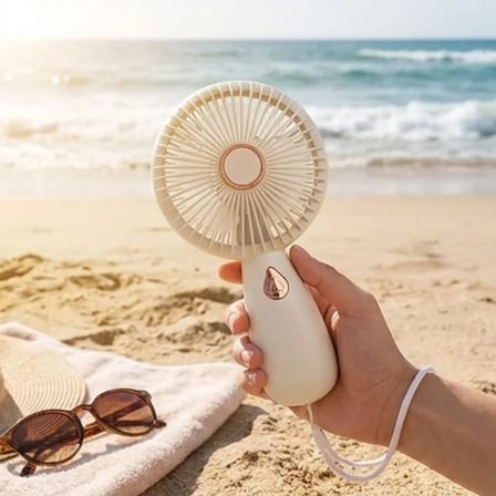 3 Kademeli Çanta Tipi El Fanı – Taşınabilir Mini Serinletici Silikon Askılı Fan ZB103