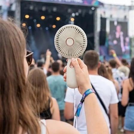 3 Kademeli Çanta Tipi El Fanı – Taşınabilir Mini Serinletici Silikon Askılı Fan ZB103