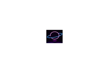 Neon Işıklı Satürn Lamba Pil+Usb