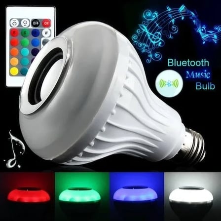 Hoparlör ve Led Lamba Uzaktan Kumandalı Ampül