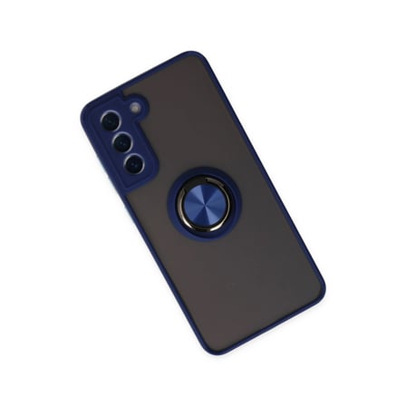 Samsung Galaxy S21 Fe Kılıf Montreal Yüzüklü Silikon Kapak - Lacivert