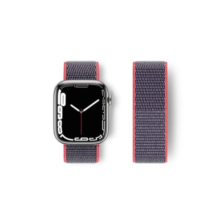 Apple Watch 42mm Hasırlı Cırtcırtlı Kordon - Pembe