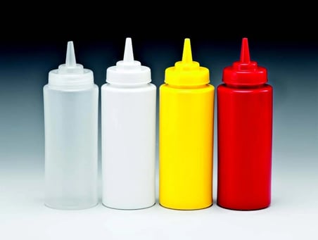 Ketçap Şişesi - 1000ml Dev Boy Kırmızı 3 Adet