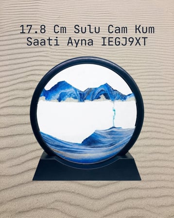 17.8 Cm Sulu Cam Kum Saati Ayna IEGJ9XT