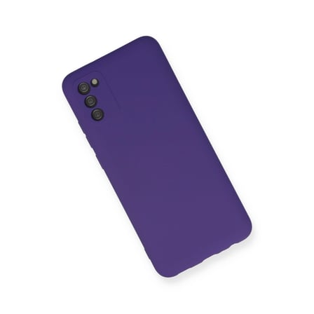 Samsung Uyumlu Galaxy A03s Kılıf Nano İçi Kadife Silikon - Mor