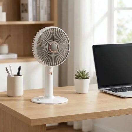 3 Kademeli Masaüstü Fan – Telefon Tutuculu Standlı Taşınabilir Mini Fan ZB161