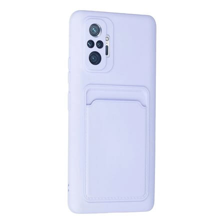 Xiaomi Redmi Note 10 Pro Kılıf Kelvin Kartvizitli Silikon - Lila