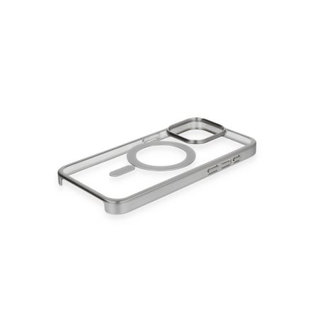 Apple Uyumlu İ̇Phone 15 Pro Max Kılıf Erozi Magsafe Kapak - Gümüş
