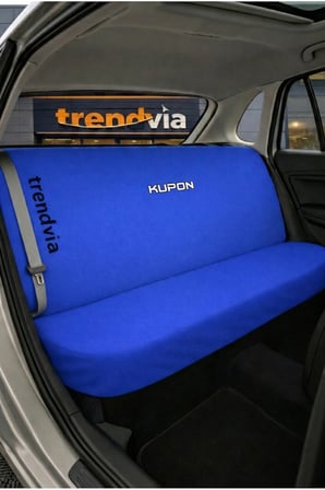 Kupon Logolu Oto Koltuk Kılıfı Ön Arka Set – Penye Likralı Universal Koltuk Koruyucu Servis Kılıfı