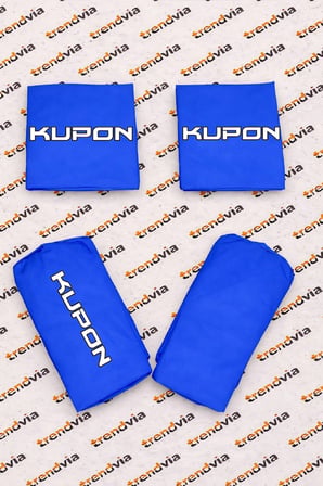 Kupon Logolu Oto Koltuk Kılıfı Ön Arka Set – Penye Likralı Universal Koltuk Koruyucu Servis Kılıfı