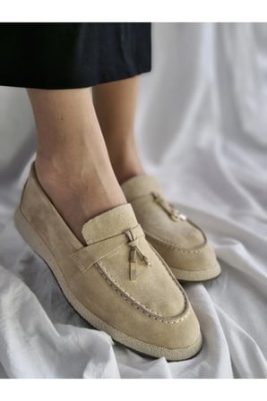 Hakiki Deri Kadın Şık Ve Rahat Loafer Ayakkabı