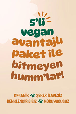 Humm Organic Organik Vegan En Yeniler Atıştırmalık Paketi - 5 adet (5 çeşit)