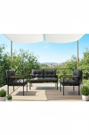 Balkon-bahçe-kafe Çay Seti Koltuk Oturma Takımı-oturma Grubu Miami