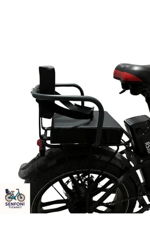 ARORA Elektrikli Bisiklet Yan Korumalı Çocuk Koltuğu, Emniyet Kemerli Deri Arka Bisiklet Koltuğu, Sele