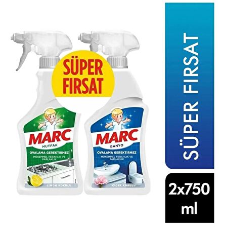 Marc 750 ml Banyo Temizleyici + 750 ml Mutfak Temizleyici